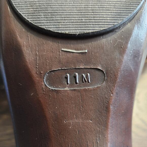 Eddie Bauer Brown Leather Slip On Mule Clog Size 11M - Picture 7 of 7